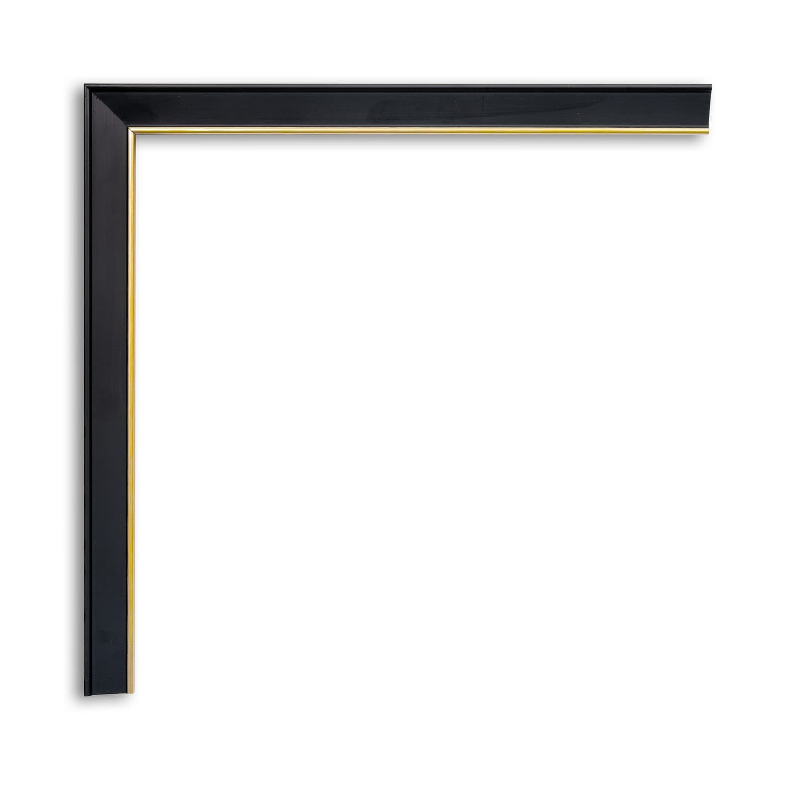 2cm Black, Gold Inlet, corner sample